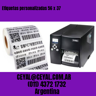 Etiquetas personalizadas 56 x 37