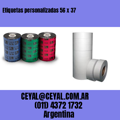 Etiquetas personalizadas 56 x 37