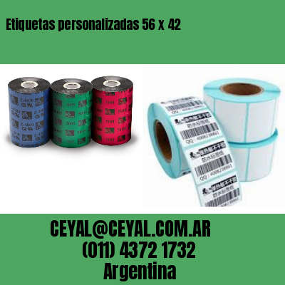 Etiquetas personalizadas 56 x 42