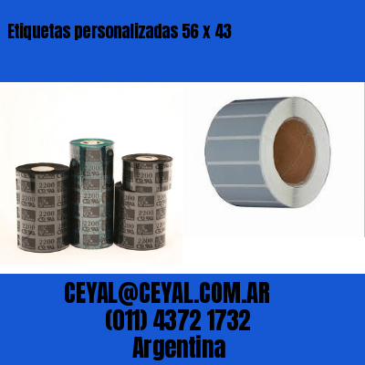 Etiquetas personalizadas 56 x 43