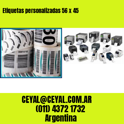 Etiquetas personalizadas 56 x 45