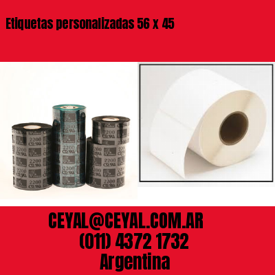 Etiquetas personalizadas 56 x 45