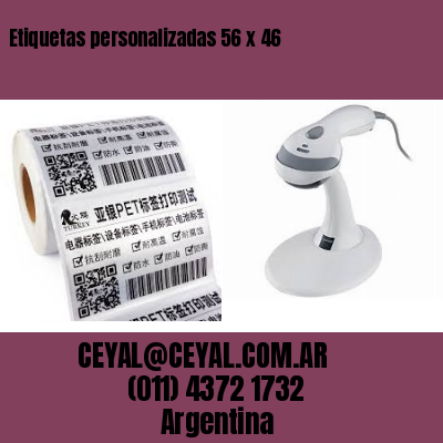 Etiquetas personalizadas 56 x 46