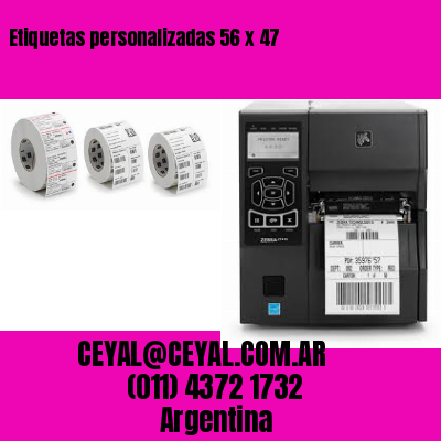 Etiquetas personalizadas 56 x 47