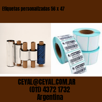 Etiquetas personalizadas 56 x 47