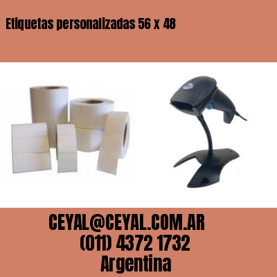 Etiquetas personalizadas 56 x 48