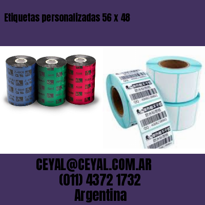 Etiquetas personalizadas 56 x 48