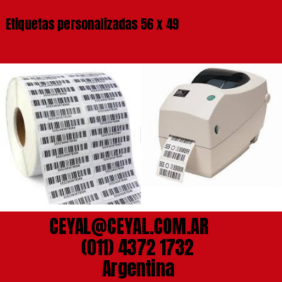 Etiquetas personalizadas 56 x 49