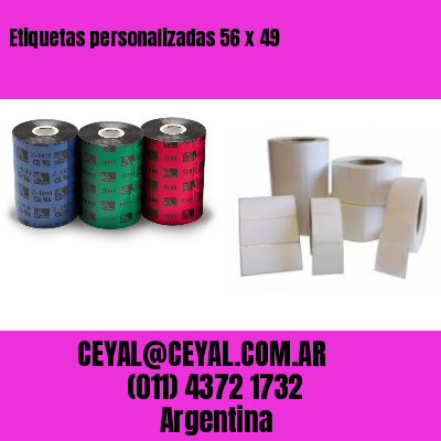 Etiquetas personalizadas 56 x 49