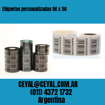 Etiquetas personalizadas 56 x 50