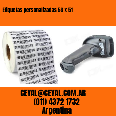 Etiquetas personalizadas 56 x 51