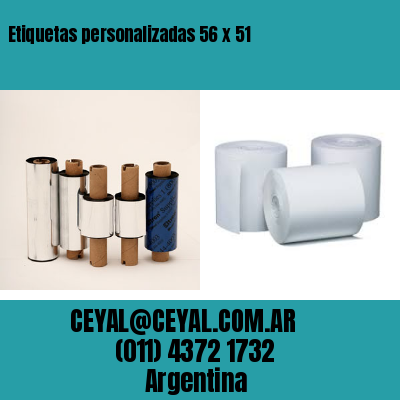 Etiquetas personalizadas 56 x 51