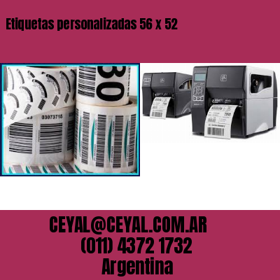 Etiquetas personalizadas 56 x 52