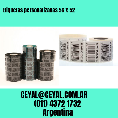 Etiquetas personalizadas 56 x 52