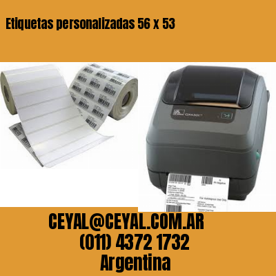 Etiquetas personalizadas 56 x 53