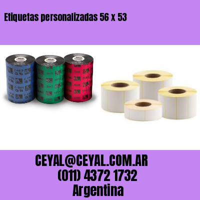 Etiquetas personalizadas 56 x 53