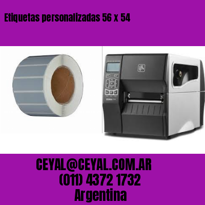 Etiquetas personalizadas 56 x 54