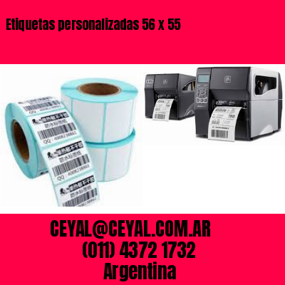 Etiquetas personalizadas 56 x 55