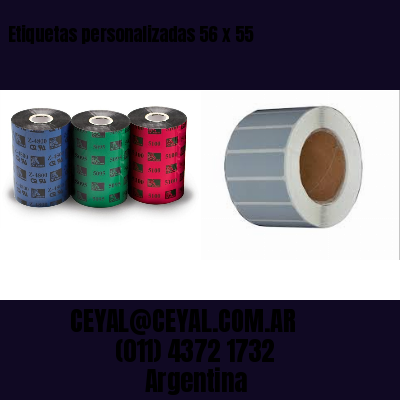 Etiquetas personalizadas 56 x 55