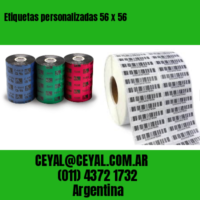 Etiquetas personalizadas 56 x 56