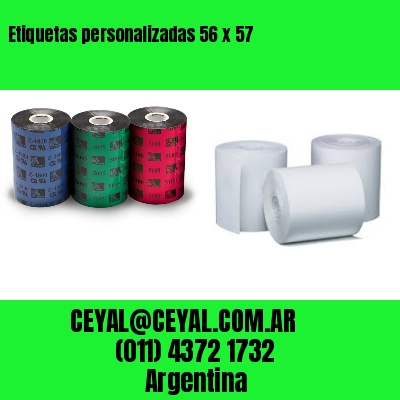 Etiquetas personalizadas 56 x 57