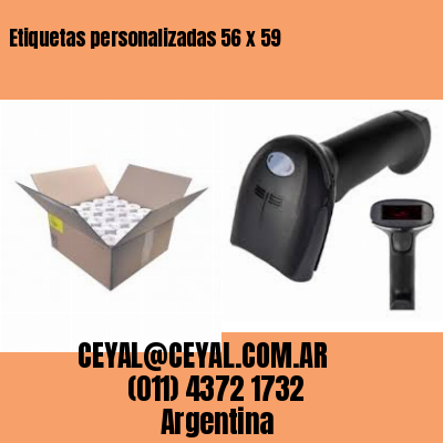 Etiquetas personalizadas 56 x 59