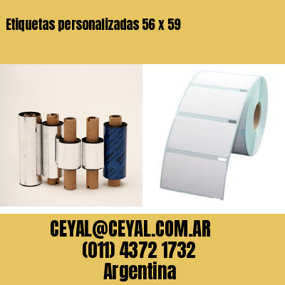 Etiquetas personalizadas 56 x 59