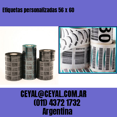 Etiquetas personalizadas 56 x 60