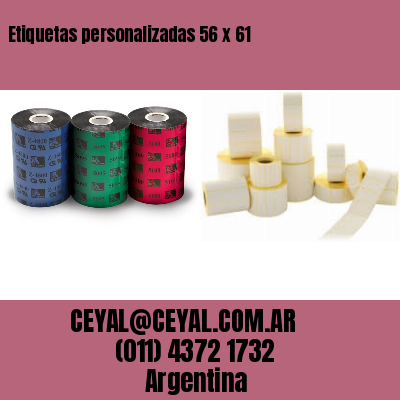 Etiquetas personalizadas 56 x 61