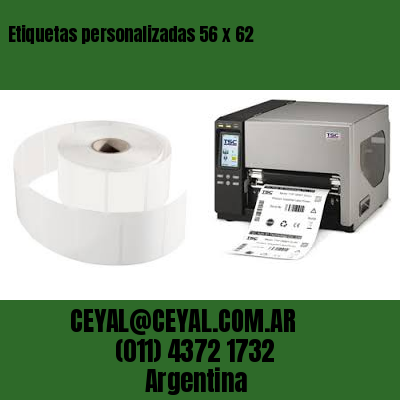 Etiquetas personalizadas 56 x 62