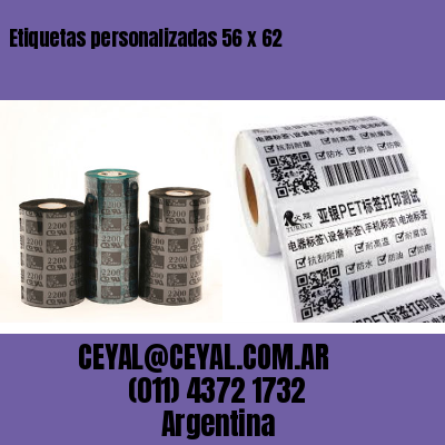 Etiquetas personalizadas 56 x 62