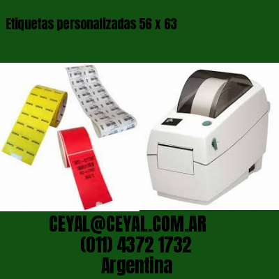 Etiquetas personalizadas 56 x 63