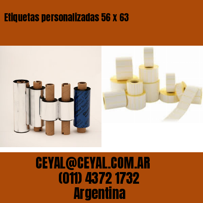 Etiquetas personalizadas 56 x 63