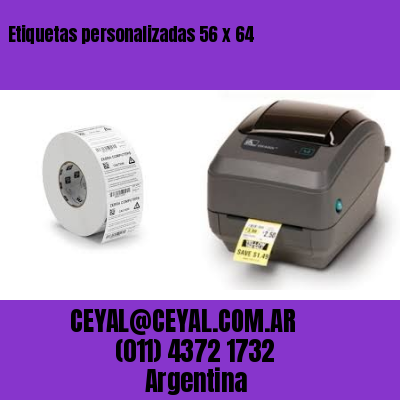 Etiquetas personalizadas 56 x 64