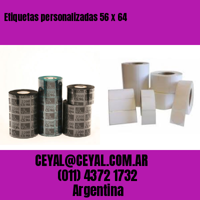 Etiquetas personalizadas 56 x 64