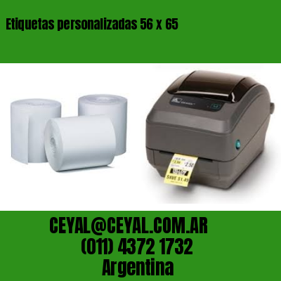 Etiquetas personalizadas 56 x 65