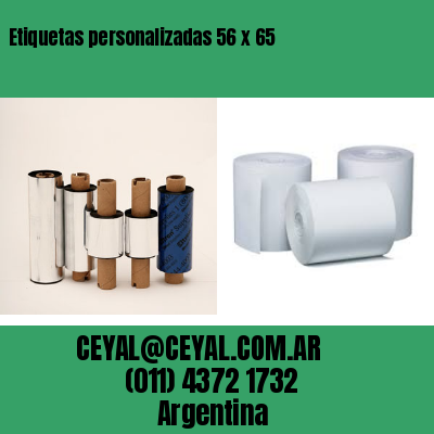 Etiquetas personalizadas 56 x 65