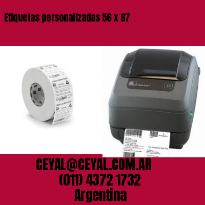 Etiquetas personalizadas 56 x 67