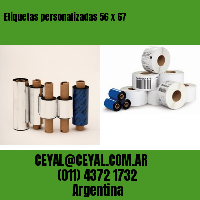 Etiquetas personalizadas 56 x 67