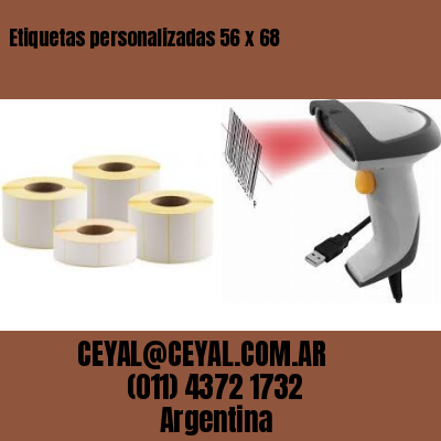 Etiquetas personalizadas 56 x 68