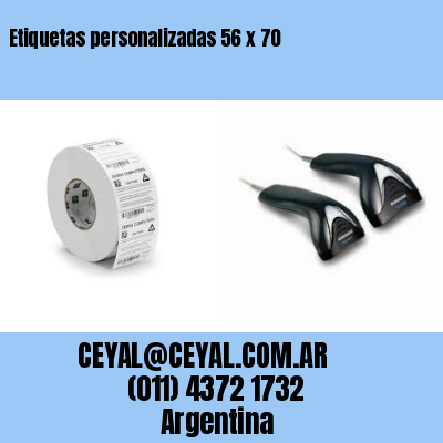Etiquetas personalizadas 56 x 70