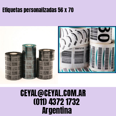 Etiquetas personalizadas 56 x 70