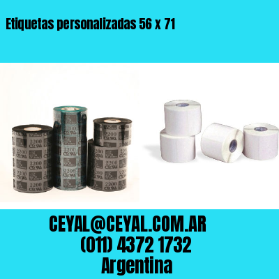 Etiquetas personalizadas 56 x 71