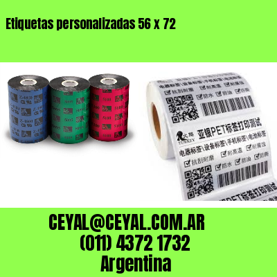 Etiquetas personalizadas 56 x 72