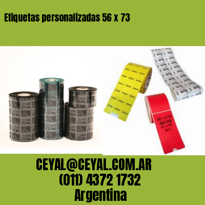 Etiquetas personalizadas 56 x 73