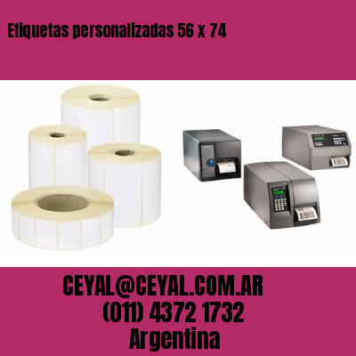 Etiquetas personalizadas 56 x 74