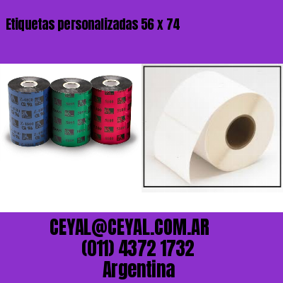 Etiquetas personalizadas 56 x 74