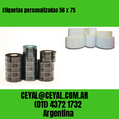 Etiquetas personalizadas 56 x 75