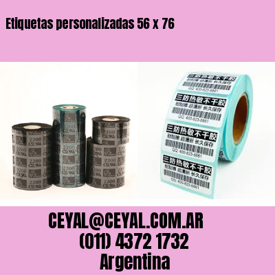 Etiquetas personalizadas 56 x 76