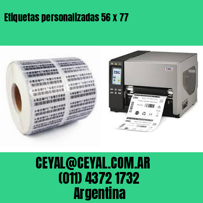 Etiquetas personalizadas 56 x 77